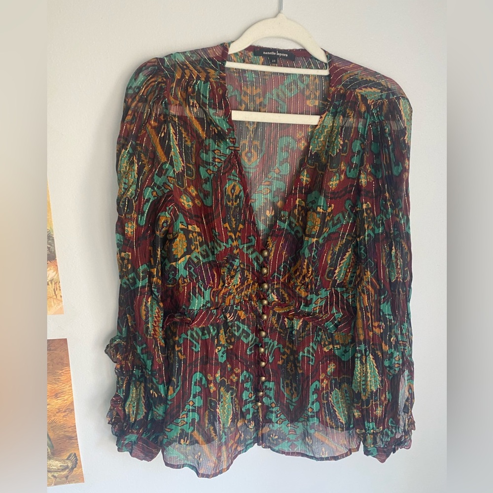 Nanette Lepore Multicolor Bohemian Blouse